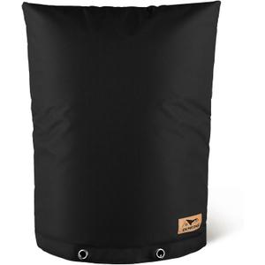 Backflow Preventer Insulation Cover - Water Pipe Insulation Sprinkler Cover for Outside - Insulated Backflow Cover Pouch for Irrigation Back Flow Valve in Winter or Sun Exposure (16"W x 20"H, BLACK)