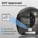 Motorcycle Helmets for Adults, Open Face Motorcycle Helmet with Dual Visor, Casco para Moto DOT Certified, ATV Dirt Bike Snowmobile Motocross Helmet for Men Women, Quick Release Strap, AP-836