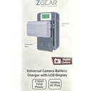 ZGEAR - Universal Camera Battery Charger W/LCD Charge Display