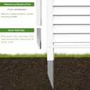 36" W X 45" H Reinforced White Vinyl Privacy Fence, Double Windproof Air Conditioner Fence Trash Can Fence, Louvered Vinyl Screen Panel Kit (1 Panels)