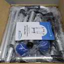 Loyoda Folding Walker with 2 Precut Tennis Balls, 5" Wheels Lightweight Walkers for Seniors and Adults, Supports Up to 350 Pounds, Adjustable Height, Compact Standard Walker