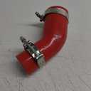Universal High Performance 4-Ply 90 Degree Elbow Reducer Coupler Silicone Hose ID 2" to 2.5" (51mm to 64mm), Red