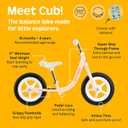 Retrospec Cub Toddler Balance Bike for Ages 18 Months - 3 Years - 12in No-Pedal Beginner Bicycle with Adjustable Seat, Puncture-Proof Tires & Safe Low Frame Design, One Size