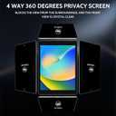 Peslv 360 Privacy Screen for iPad 9th 8th 7th Gen - 10.2 Inch, Anti Glare Blue Light Spy Filter Private Cover, High Sensitive Bubble-Free Easy Install Black Security Protector