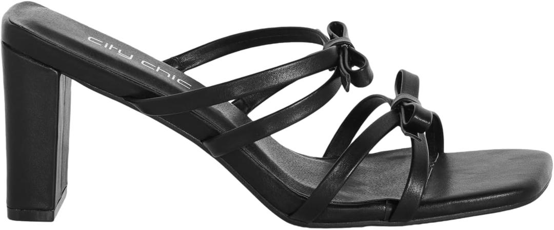 City Chic Women's Mule - Wide Fit Ava (Black) W Size 8