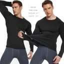 5 or 4 Pack Men's Thermal Compression Shirt Fleece Lined Long Sleeve Athletic Base Layer Cold Weather Gear Workout Top (Black, XL)