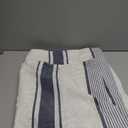 vctops Striped Cotton Linen Window Curtains Farmhouse Country Style Room Darkening Rod Pocket Curtain Panel for Bedroom Living Room, 1 Piece (Navy,59"x79")