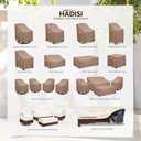 Patio Chair Covers for Outdoor Furniture Waterproof 4 Pack, Heavy Duty Waterproof Outdoor Swivel Chair Cover (30"W x34"D x36"H - Brown)