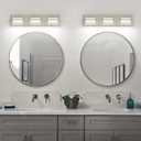 Joossnwell Brushed Nickel Vanity Lights for Bathroom Light Fixtures (3-Light, 19.69-Inch) Dimmable 5CCT Modern Bath Lighing Fixture Over Mirror LED Vanity Lighting