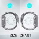 FITO Compatible with Apple Watch Bands 44mm 42mm Series with Case, Rugged Breathable TPU Sport Strap Bands Applicable to iWatch Series 8/SE 2022/7/6/5/4/3/2/1/SE - Grey