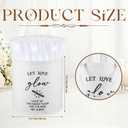 Abbylike 61 Pcs Let Love Glow Dance Floor Props Wedding Basket Set Include 60 Pcs White Glow Sticks and a 15.75'' Large Wedding Basket for Reception Dance Floor Party Rehearsal Dinner Decoration