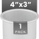 Restaurantware-Met Lux 4 x 3 Inch Straight-Sided Baking Tin, 1 Round Cake Pan - Oven-Ready, Freezable, Anodized Aluminum Round Baking Pan, Greaseproof, For Layer Birthday Cake