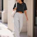 SOFIA'S CHOICE Women Oversized Short Sleeve Crop Top Ripped Distressed Tee Shirts Vintage Boxy Acid Wash Tshirt (M)