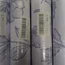 4 x HeloHo Wallpaper Floral Wall Paper Peel and Stick Modern Contact Paper Light Blue Self Adhesive Removable Decoral Bathroom Bedroom 17.3" X 196.8"