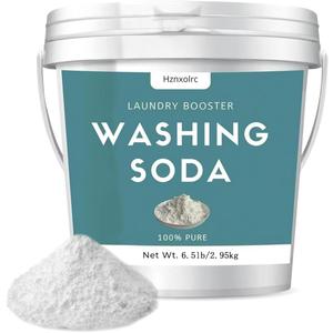 6.5 lb Sodium Carbonate Washing Soda, 100% Pure, Household Cleaner, Ideal For Cleaning Kitchens And Bathrooms, Washing Soda For Dishwasher