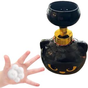 Cute Cat Paw Foam Soap Dispenser, Cat Pawprint Soap, Cats Soaps Dispenser Creates Paw-Shaped Bubbles, Foaming Hand Dispensers, Cats Pawprint Soaps Pump Bottle, Black Foaming Pump Bottle