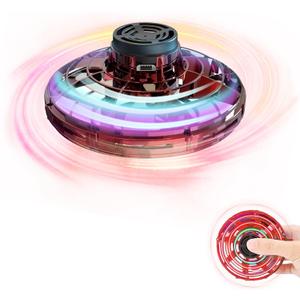 GoolRC Flying Spinner Mini Drone, Fidget Spinner Flying Boomerang Toys Magical Hand Controlled Gyro Flying Drone with LED Light Gifts for Teens Adults Indoor Outdoor
