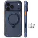 TORRAS Ostand Q3 Air for iPhone 17 Pro Max Case with 360 Magnetic Stand, Fit for MagSafe, MilGrade Drop Tested, Camera Control Button, Shockproof Phone Case for iPhone 17 Pro Max 6.9", Midnight Blue