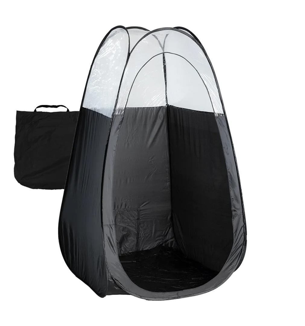 Naked Sun Black Spray Tan Tent - Pop Up Portable Professional Self Tanning Booth with Carry Bag Waterproof Floor and Extraction Fan Opening - Sunless Spray Tan Backdrop