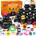 Halloween Party Favors Bulk for Kids, 60 Pack Prefilled Witch Cauldrons with Halloween Toys for Halloween Party Supplies, Halloween Goodie Bag Fillers, Miniatures Novelty Toys