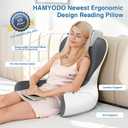 Reading Pillow for Sitting in Bed, 22H Back Pillow for Sitting Up,Lumbar Rest & Neck Support Bed Pillows,Backrest Bed Chair with Arms for Reclining,Gaming,Resting,Watching TV in Couch or Floor, Queen Size