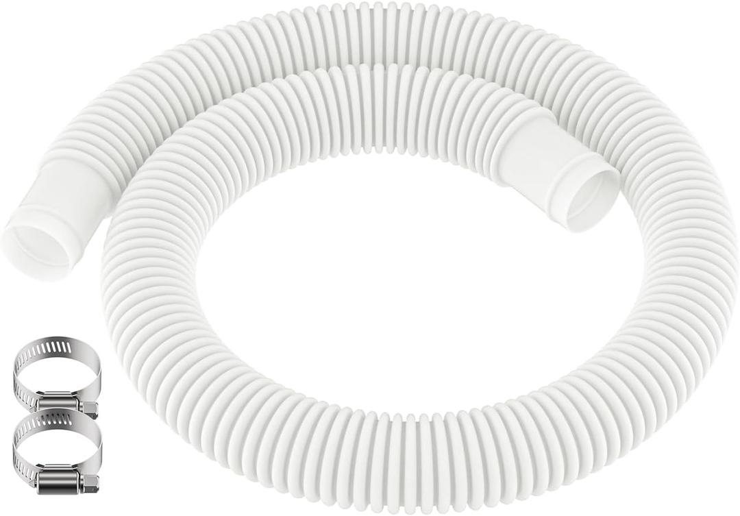 ANTOBLE 1.25'' Pool Hose for Intex, Swimming Pool Pump Replacement Hoses, White Plastic Filter Sucion Hose Pools 3 Foot(36'') Long for Above Ground Pool