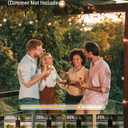 Brightown Outdoor String Lights 25FT G40 Globe Patio Lights with 27 Edison Glass Bulbs(2 Spare), Waterproof Connectable Hanging Light for Backyard Porch Balcony Party Decor, E12 Socket Base, Black