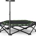 East Mount 42" Folding Fitness Trampoline for Adults, Foldable Mini Trampoline with Handle, Exercise Rebounder, Small Trampoline for Adults, Max Load 440lbs, for Indoor Garden Workout’