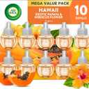 Air Wick Plug in Scented Oil Refill, 10ct, Hawaii, Air Freshener, Eco Friendly, Essential Oils (0.8 Fl Oz (Pack of 1))