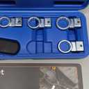 15PCS Universal Auxiliary Idler Belt Tensioner Pulley Removal Tool Kit, 12-Point 12-19mm (0.47"-0.74") Serpentine Belt Tension Pulley Wrench Set, Engine Timing Belt Tensioning Nut Bolt Screw Remover