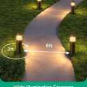 EDISHINE Low Voltage Landscape Lighting, 12V 3W 3000K Warm White, Electric Outdoor Bollard Lights with Connectors, Waterproof LED Pathway Driveway Walkway Lights Wired for Yard Garden
