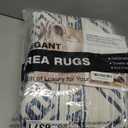 Miukiki 5x7 Area Rug for Living Room Moroccan Washable Rugs Non Slip Indoor Floor Carpet Foldable Large Soft Area Rug for Dining Room Bedroom with Low Pile(Blue,5'x7')