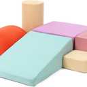 6 Pieces Soft Play Climbing for Toddlers  Indoor Foam Climber Playset for Crawling, Sliding & Active Play, Safe & Modular Design for Home & Daycare for Toddlers 1-3(Colorful)