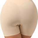 Tummy Control Shapewear Shorts for Women Under Dress Womens Compression Shorts Under Dress Shapewear (Beige, S)