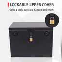 Peastorm Lockable Car/RV/Marine Battery Box, Adjustable Steel Battery Relocation Kit for Trailer, Boat, Trolling Motor, Kayak (Group 24-31 Black)