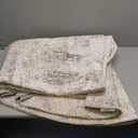 8x8 Washable Round Rug Beige Grey Abstract Living Room Bedroom Area Rug Neutral Modern Non Slip Soft Low Pile Indoor Carpet for Dining Room Office Entryway