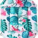 IDOPIP Kids Boys Girls Floatation Swimsuit with Adjustable Buoyancy Baby Float Suit Swim Vest One Piece Swimwear Bathing Suit (12-18 Months, Green Leaves)