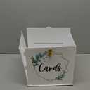 Wedding Card Box, Wedding Card Box with Lock Card Holder for Wedding Reception Anniversary Party Graduation Birthday Baby Shower Decorations (White)