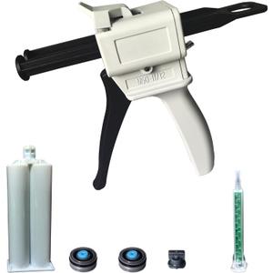 Dispenser Gun, 50ml Dispensing Gun Kit Impression Mixing Dispensing Dispenser AB Gun 1:1/1:2/10:1 or 55ML Single (50ML-1:1)