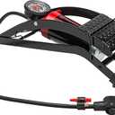 Blackburn Foot Pump Black Metal Fast Inflation Gauge Top Lock Dual Head 100 PSI