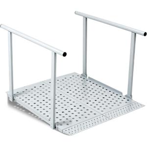 45”L x 33”W Heavy Duty Wheelchair Ramp with Handrails - 600 Lbs Capacity Portable Folding Handicap Ramp, Anti-Slip Adjustable Flap for Home Steps, Curbs & Doorways - Waterproof Rust-Proof