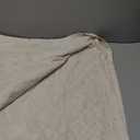jinchan Floral Linen Curtains Embroidered Back Tab 50Wx96L 2 Panels