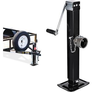 8000 lbs Swivel Trailer Jack, Weld-On Pipe Mount Tongue Jack,28.6" Vertical Travel, Adjustable Drop Leg, for Utility Trailers, Yacht Trailers, Boat Trailer Jack