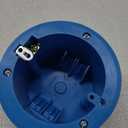 4'' Old Work Round Electrical Box18 Cubic Inches Outlet Box1-Gang PVC Round Ceiling Electrical Box for Old Work,Blue,ETL Listed(1 Pack)