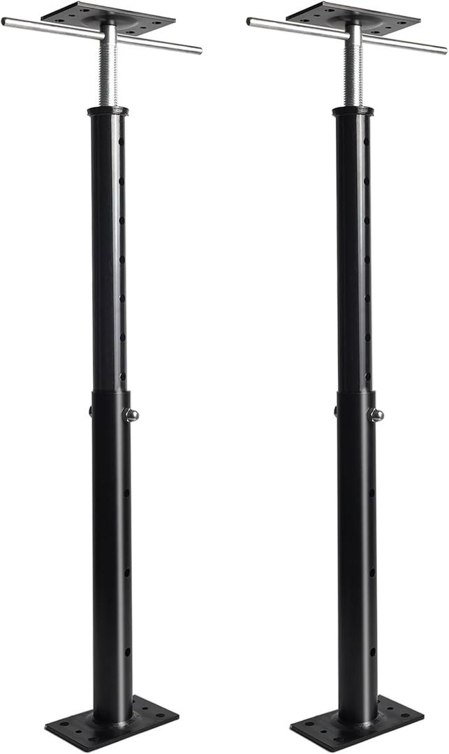 House Floor Jack, 19-38 inches Height Range, Adjustable Post Pole Jacks for Leveling, Joist Beam Basement Jack for House Foundation Temporary Support, 3-5 ton Capacity Floor Jack