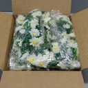 8 Pack Artificial Daisy Flowers Vine, 54.8 Ft Silky Artificial Garland with White Daisy and Vine Floral Garlands Decoration for Room Wall, Flower Themed Party, Wedding Supplies