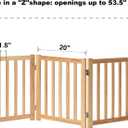 LZRS 3-Panel Wooden Free Standing Foldable Dog Gate Indoor 24" High,Step-Over Safety Pet Gate for Doorways, Stairs, Hallways, Indoor Dog Barrier for Small to Medium Dogs & Puppies, Natural