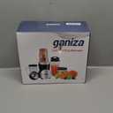 Ganiza Smoothie Blender, 900W Blenders for Shakes and Smoothies, 15-Piece Personal Blender and Grinder Combo for Kitchen, Smoothies Maker with 4 BPA-Free Portable Cup, Nutritious Recipe (Black)