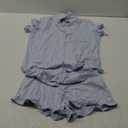 Amazon Essentials Women's Cotton Modal Piped Notch Collar Pajama Set, Comfortable Loungewear , Size XS