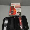 Kong 3-Speed Cordless-Corded Dog Clipper Kit Stainless Steel Blade, Waterproof, LED Spotlight, Use-While-Charging, 6 Guide Combs, Ergonomic Handle Red/Gray, All Coat Types